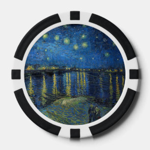 Vincent van Gogh - Sternennacht über der Rhone Pokerchips