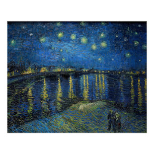 Vincent van Gogh - Sternennacht über der Rhone Poster