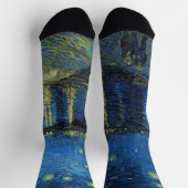 Vincent van Gogh - Sternennacht über der Rhone Socken (Oben)