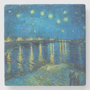 Vincent Van Gogh Sternennacht über der Rhone Steinuntersetzer