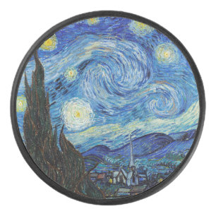 Vincent Van Gogh Sternennacht Vintage-Fine-Art Eishockey Puck
