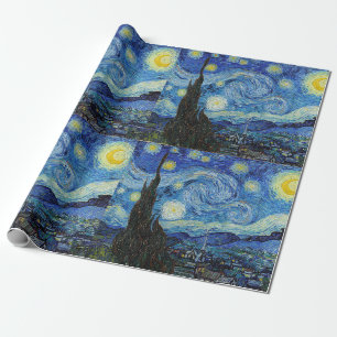 Vincent Van Gogh Sternennacht Vintage-Fine-Art-Kun Geschenkpapier
