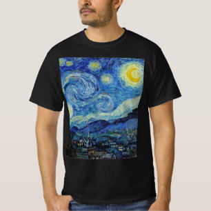 Vincent Van Gogh Sternennacht Vintage-Fine-Art-Kun T-Shirt