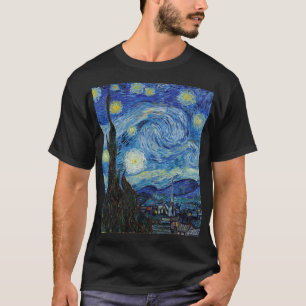 Vincent Van Gogh Sternennacht Vintage-Fine-Art-Kun T-Shirt