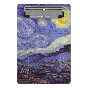Vincent Van Gogh Sternennacht Vintage-Fine-Art Mini Klemmbrett