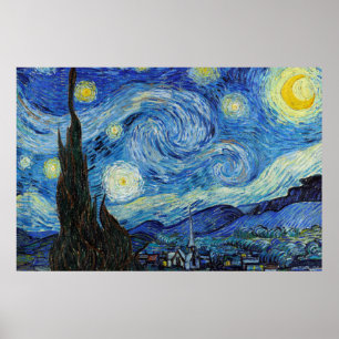 Vincent Van Gogh Sternennacht Vintage-Fine-Art Poster