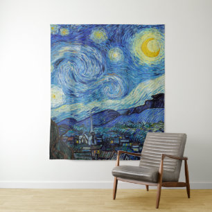 Vincent Van Gogh Sternennacht Vintage-Fine-Art Wandteppich