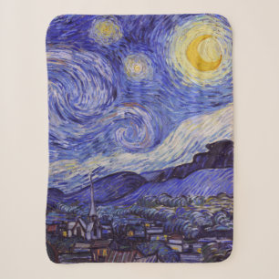 Vincent Van Gogh Sternennacht Vintage Hochkunst Sherpadecke