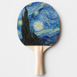 Vincent Van Gogh Sternennacht Vintage Hochkunst Tischtennis Schläger