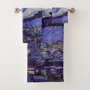 Vincent Van Gogh Sternennacht Vintage Kunst Badhandtuch Set