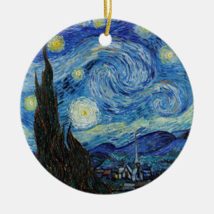 Vincent Van Gogh Sternennacht Vintage Kunst Keramik Ornament