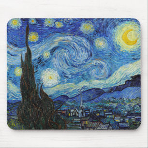 Vincent Van Gogh Sternennacht Vintage Kunst Mousepad