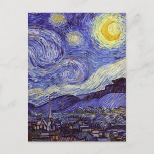 Vincent Van Gogh Sternennacht Vintage Kunst Reprod Postkarte