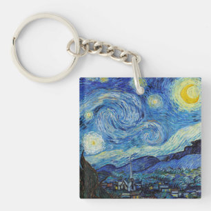 Vincent Van Gogh Sternennacht Vintage Kunst Schlüsselanhänger