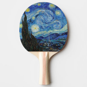 Vincent Van Gogh Sternennacht Vintage Kunst Tischtennis Schläger