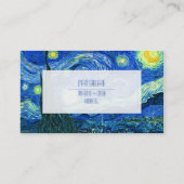 Vincent van Gogh-Sternennacht Visitenkarte (Rückseite)