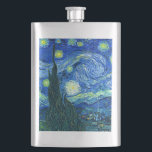 vincent van gogh sternte Nacht Flachmann<br><div class="desc">Van Goghs berühmtes Gemälde "The Starry Night". In den 1880er Jahren, als er während seines bleibe am Asyl von Saint Remy bemalt wurde, stellte van Gogh die sanften Hügel und Zypressen dar, die er aus seinem Fenster sah. Digitale Verstärkung durch PixDezines. Copyright © 2008-2016 PixDezines.com™ und PixDezines™ auf zazzle.com. Alle...</div>