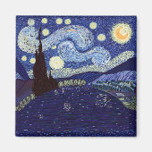 Vincent Van Gogh Stil Starry Night and Lake Magnet (Vorne)