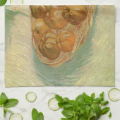 Vincent van Gogh - Still Life Basket of Äpfel Geschirrtuch (Gefaltet)