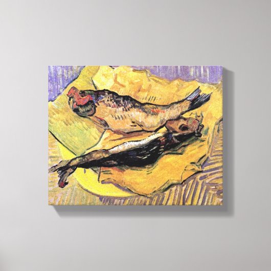 Vincent Van Gogh - Still Life Bloaters Fine Art Leinwanddruck (Vorderseite)