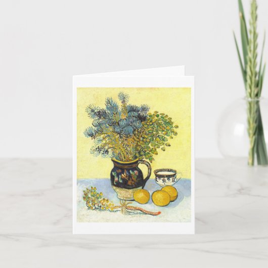 Vincent van Gogh Still Life mit Blume Note Card Dankeskarte (Vorderseite)