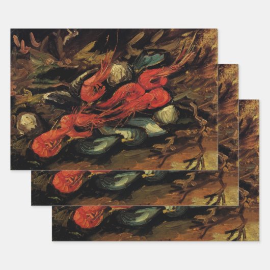 Vincent van Gogh - Still Life Mussels und Shrimp Geschenkpapier Set (Set)