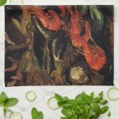 Vincent van Gogh - Still Life Mussels und Shrimp Geschirrtuch (Gefaltet)