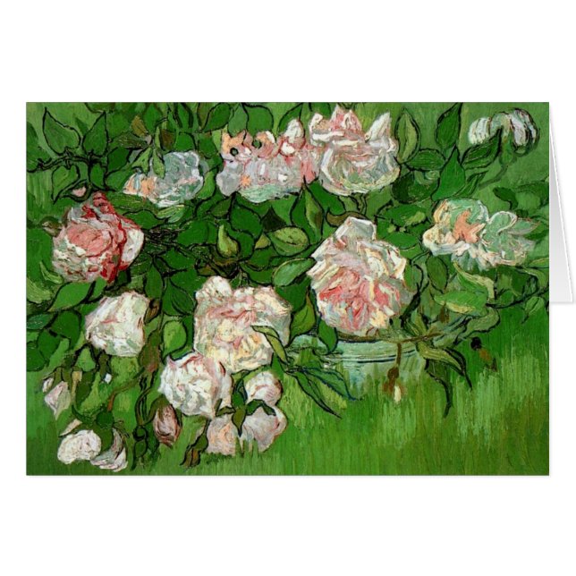 Vincent Van Gogh - Still Life Pink Roses Fine Art (Vorderseite (Horizontal))