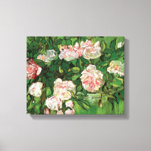Vincent Van Gogh - Still Life Pink Roses Fine Art Leinwanddruck