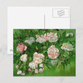 Vincent Van Gogh - Still Life Pink Roses Fine Art Postkarte (Vorne/Hinten)