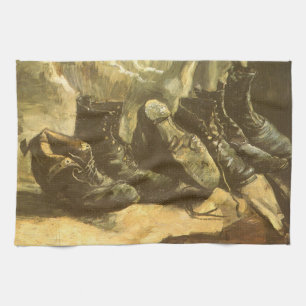 Vincent van Gogh - Still Life Three Pairs of Shoes Geschirrtuch