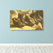 Vincent van Gogh - Still Life Three Pairs of Shoes Leinwanddruck (Insitu (Holzboden))