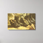 Vincent van Gogh - Still Life Three Pairs of Shoes Leinwanddruck (Vorderseite)