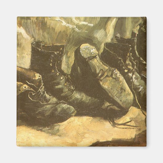 Vincent van Gogh - Still Life Three Pairs of Shoes Magnet (Vorne)