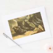 Vincent van Gogh - Still Life Three Pairs of Shoes Rechteckiger Aufkleber (Umschlag)