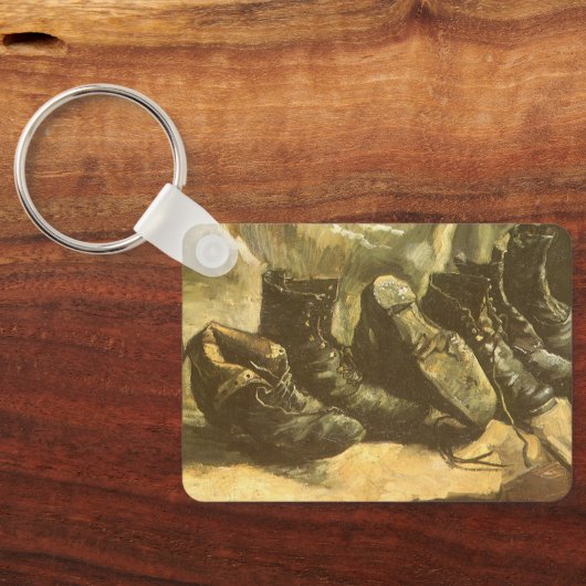 Vincent van Gogh - Still Life Three Pairs of Shoes Schlüsselanhänger (Rückseite)