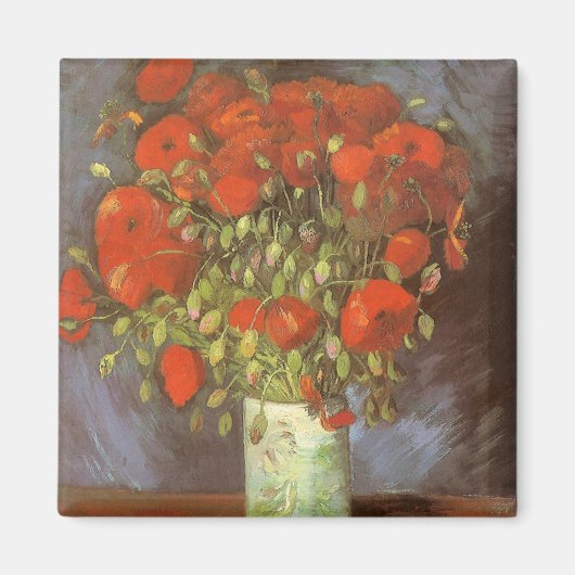 Vincent van Gogh Still Life Vase mit roten Pfoten Magnet (Vorne)