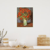 Vincent van Gogh Still Life Vase mit roten Pfoten Poster (Küche)