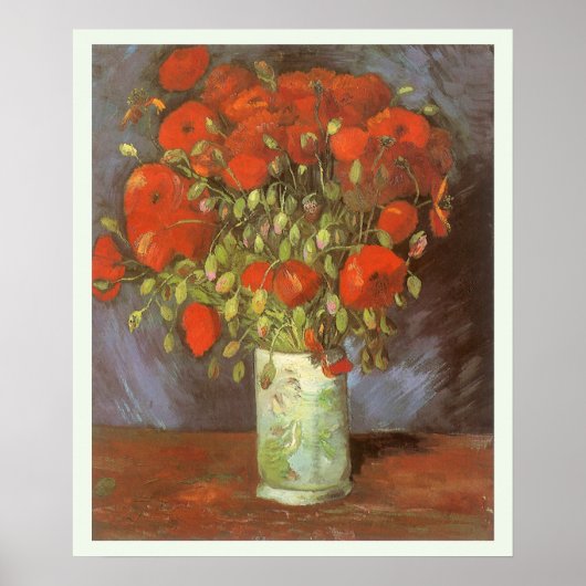 Vincent van Gogh Still Life Vase mit roten Pfoten Poster (Vorne)