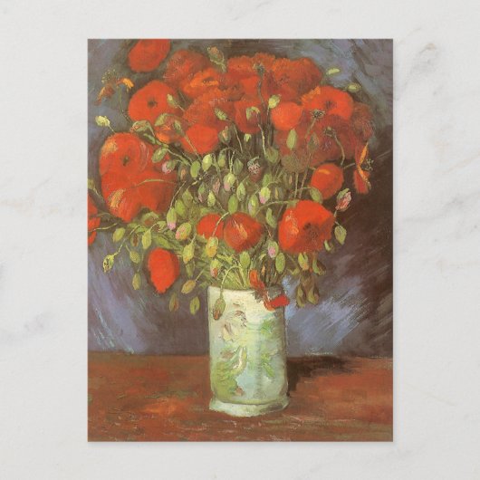 Vincent van Gogh Still Life Vase mit roten Pfoten Postkarte (Vorderseite)