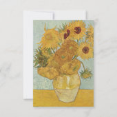 Vincent van Gogh Still Life Vase mit Sonnenblumen Dankeskarte (Vorderseite)