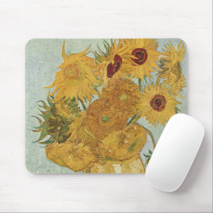 Vincent van Gogh Still Life Vase mit Sonnenblumen Mousepad