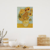 Vincent van Gogh Still Life Vase mit Sonnenblumen Poster (Küche)