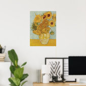 Vincent van Gogh Still Life Vase mit Sonnenblumen Poster (Heimbüro)