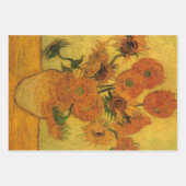 Vincent van Gogh Still Life Vase w 15 Sonnenblumen Geschenkpapier Set (Vorderseite 2)
