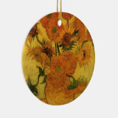 Vincent van Gogh Still Life Vase w 15 Sonnenblumen Keramikornament (Rechts)