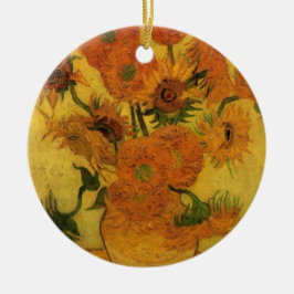 Vincent van Gogh Still Life Vase w 15 Sonnenblumen Keramikornament