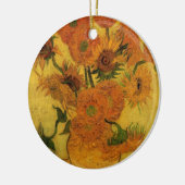Vincent van Gogh Still Life Vase w 15 Sonnenblumen Keramikornament (Links)