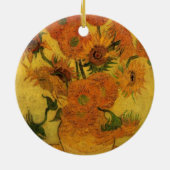 Vincent van Gogh Still Life Vase w 15 Sonnenblumen Keramikornament (Hinten)