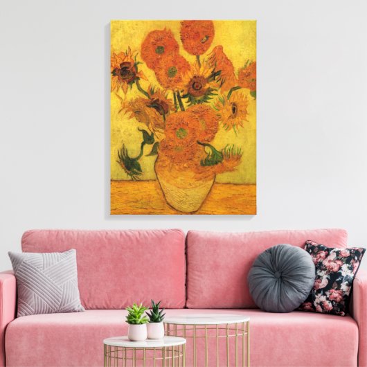 Vincent van Gogh Still Life Vase w 15 Sonnenblumen Leinwanddruck (Insitu (Wohnzimmer))